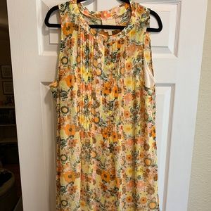 ModCloth Floral Print Chiffon Dress